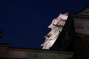 天主閣ライトアップ