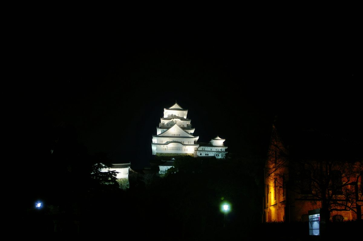姫路城の夜景　東から